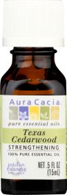 AURA CACIA: 100% Pure Essential Oil Texas Cedarwood, 0.5 Oz