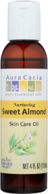 AURA CACIA: Natural Skin Care Oil with Vitamin E Nurturing Sweet Almond, 4 Oz