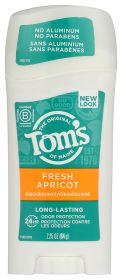 TOM'S OF MAINE: Natural Long Lasting Deodorant Aluminum-Free Fresh Apricot, 2.25 oz