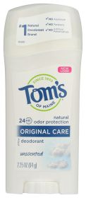 TOMS OF MAINE: Original Care Deodorant Unscented, 2.25 Oz