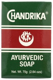 CHANDRIKA: Ayurvedic Soap Bar Herbal and Vegetable Soap, 2.64 oz