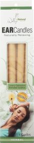 WALLY'S NATURAL PRODUCTS: Herbal Beeswax Ear Candles, 4 Candles