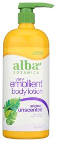 ALBA BOTANICA: Very Emollient Body Lotion Unscented Original, 32 oz