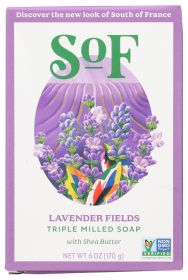 SOUTH OF FRANCE: French Milled Oval Soap Lavender Fields, 6 oz